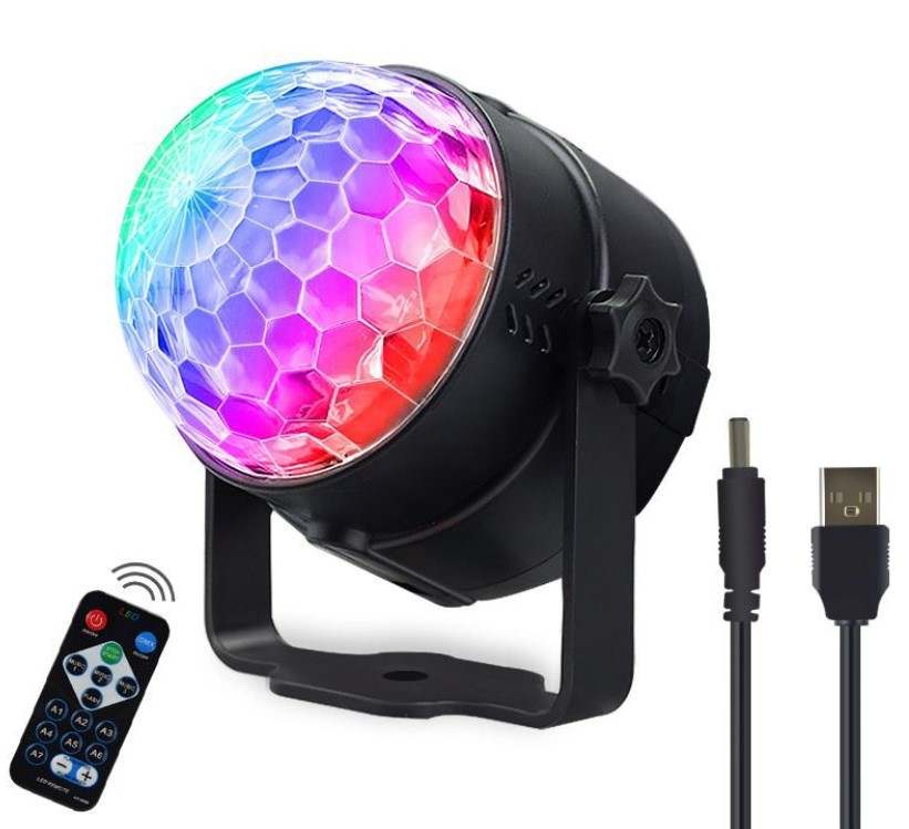 DJ Disco Ball Disco Lights, RGB LED Magic Ball Sound Control Disco Stage Light for Home Room Parties Kids Birthday Wedding Show