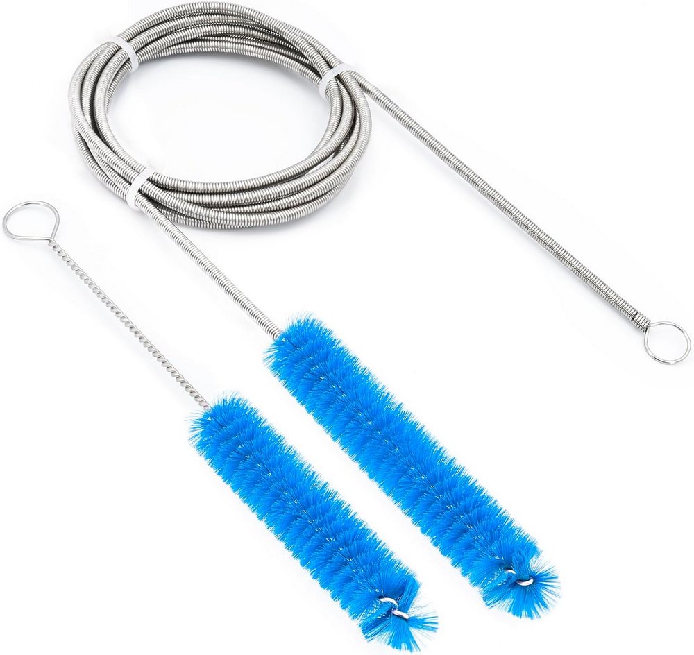 Aquarium Filter Hose Brush Stainless Flexible Tube Long Brush Double-ended Bent Pipe Steel Spring CPAP Tube Cleaning Brush
