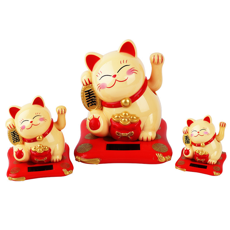 Малый размер, 2,5 дюйма, Япония, Манеки, Neko, фэн-шуй, фарфор, миниатюрные пластиковые, счастливое удачу, кот, Мах руками, статуэтки