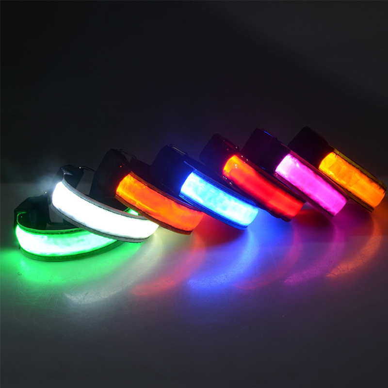 LED Light Up Band Slap браслеты ночь Детская безопасность запястье для Велоспорт прогулки Бег концерт Кемпинг Спорт на открытом воздухе