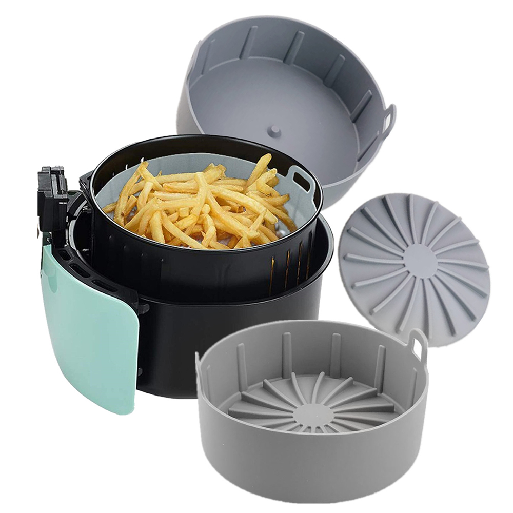 2021 Hot Selling Multifunctional Air Fryer Silicone Pot Reusable Liner Heat Fryers Oven Accessories Baking Tray
