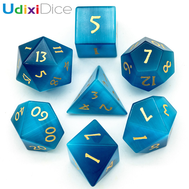 Udixi драгоценный камень игральные кости стеклянные игральные кости на заказ D20 D6 навальные кости для DND PRG игр
