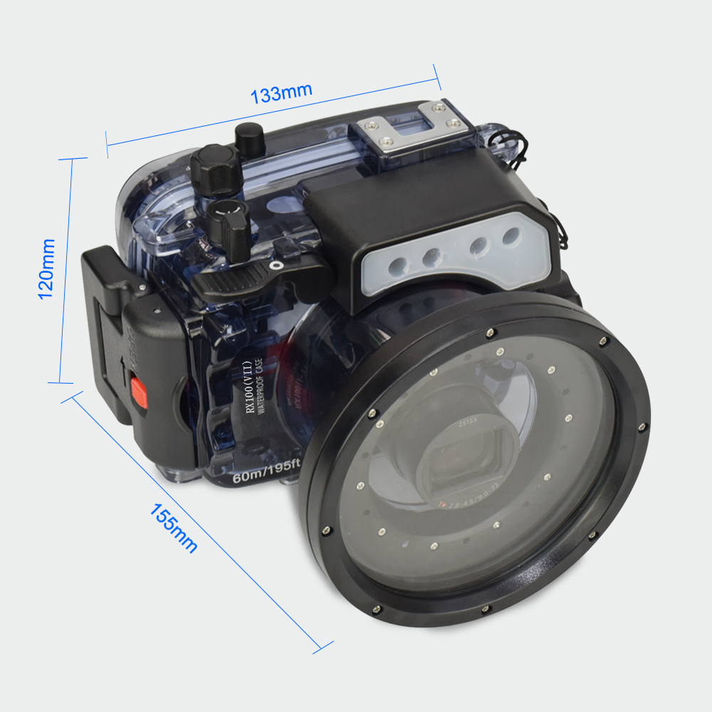 Seafrogs Заводские продажи RX100 VII ПК Дайвинг фотографии водонепроницаемый камера чехол для Sony IPX8 IP класс Max глубина до 60 м/195FT