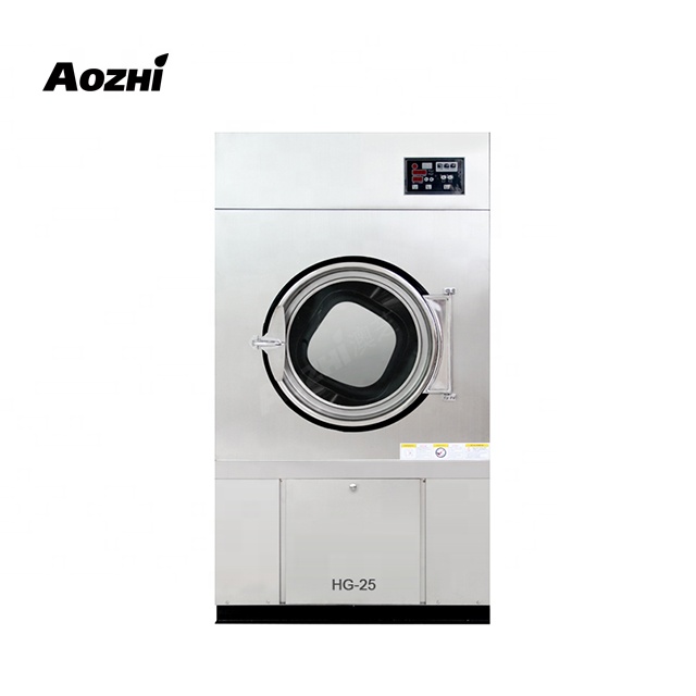 AOZHI 25kg Gas stainless steel manufacturing clothes dryer machine clothes dryer machine in commercial laundry equipment