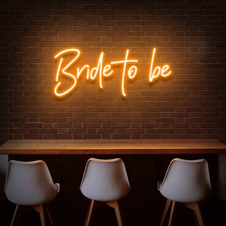 Koncept Free Drop-Shipping 50cm New Arrival Custom Acrylic Neon Advertising bride to be neon sign for wedding party home game
