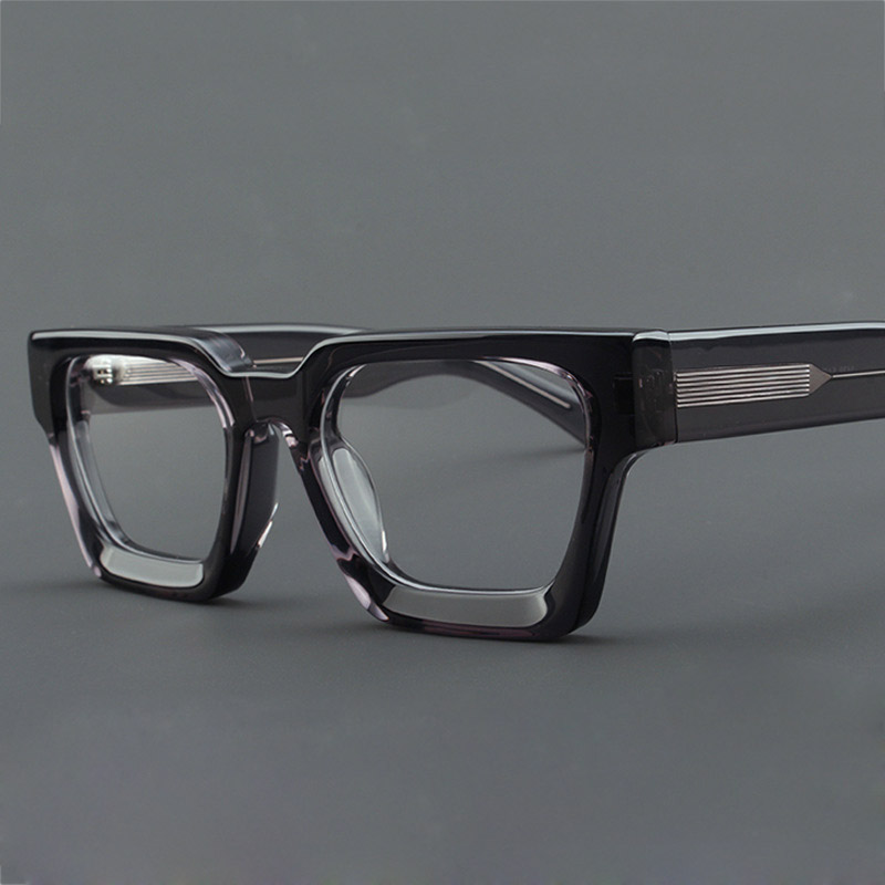 Customized Logo Fashion Optical Glasses Frame Men Wholesale Handmade Eyewear Retro High Quality Acetate Eyeglass Frame