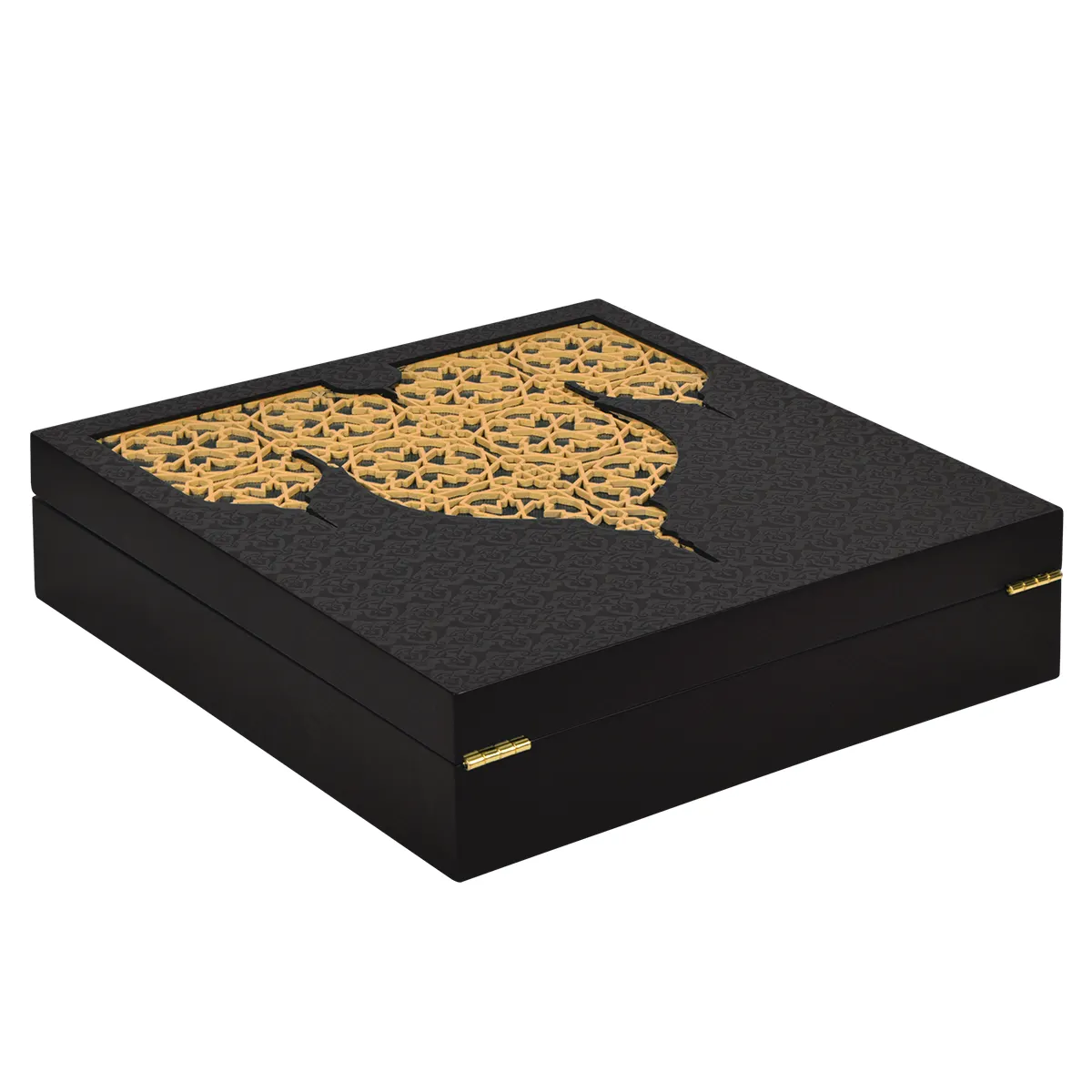 Luxury Arabic Design Laser Wooden Ramadan Box Dates Packaging With Wholesale Price