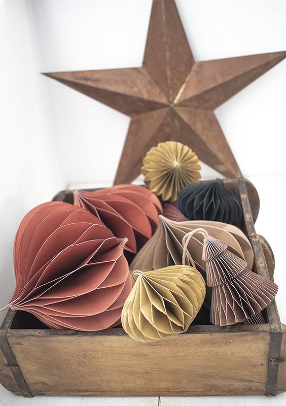 Christmas Paper Honeycomb Ornaments Xmas Tree Decoration Christmas Tree Hanging Ornaments For Festival Home Decor