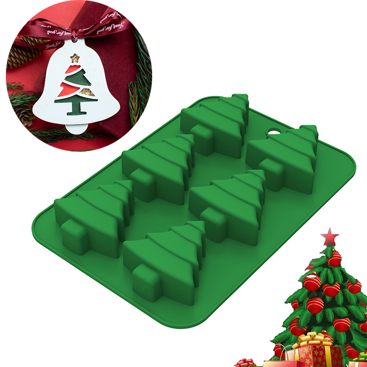 Nonstick Customized Food Grade Christmas Tree Shaped Silicone Molds Baking Cake Silicone Cake Mold