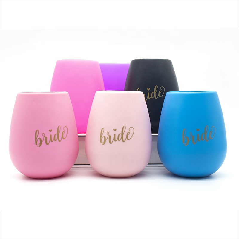 High Quality Colorful Drinking Beer Silicone Red Wine Cup