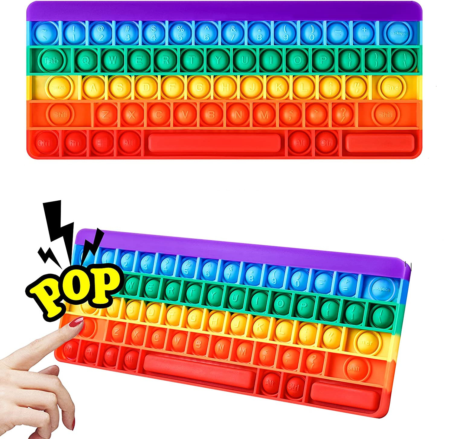 Wholesale Most popular Pop bubble toys Color Mufti keyboard style fashional keyboard silicone bubble pop