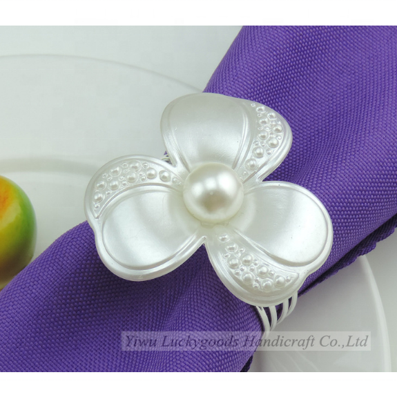 LJQ010 bulk wholesale flower napkin ring for wedding decoration