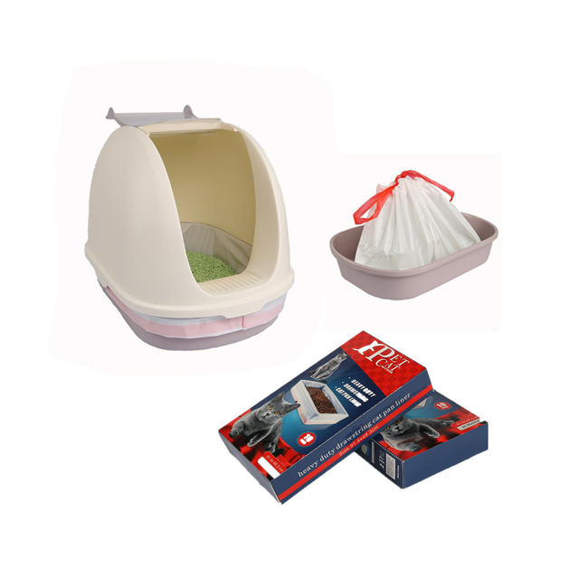 Горячая продажа Дешевые 10 упаковок Джамбо Drawstring кошачий подстилка мешки вкладыши
