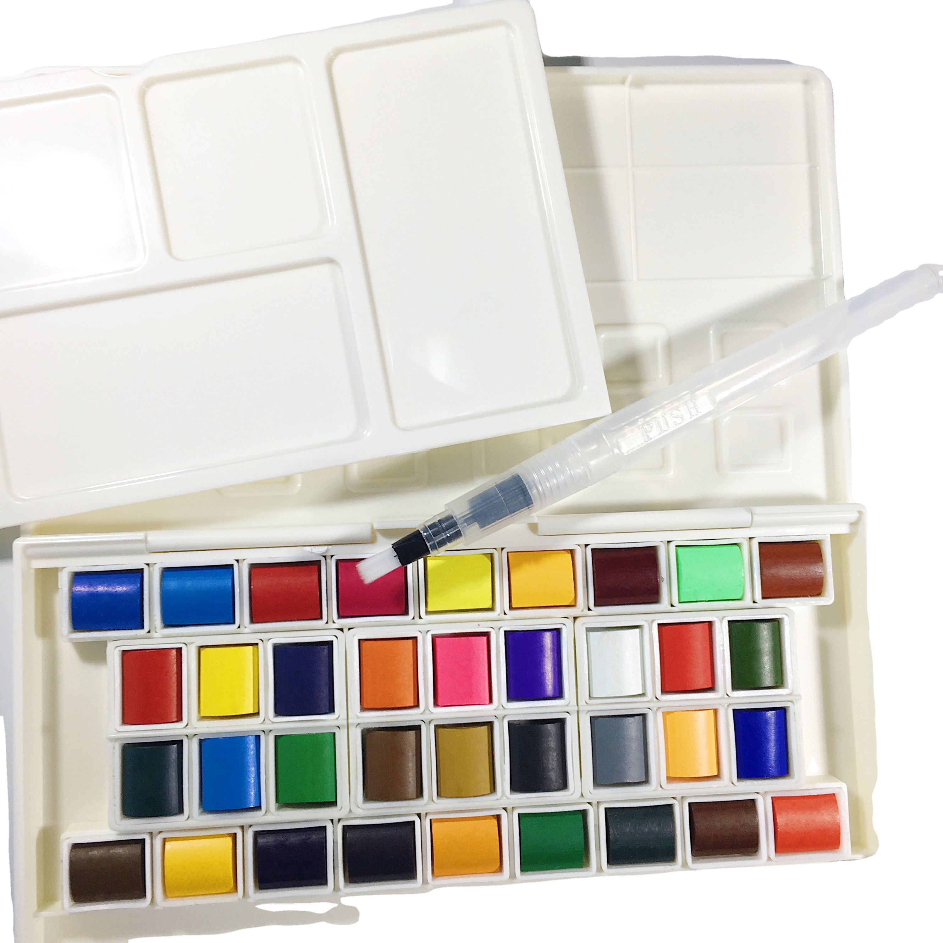 12 16 18 24 36Colors Portable Tin Box Solid Water Color Paint Set For School Children Acrylic Drawing