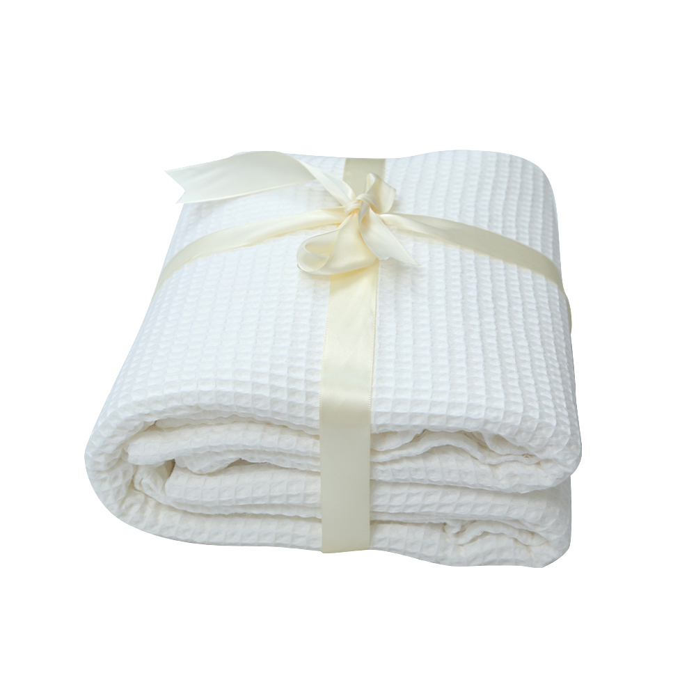 50pcs MOQ china supplier cotton waffle blanket