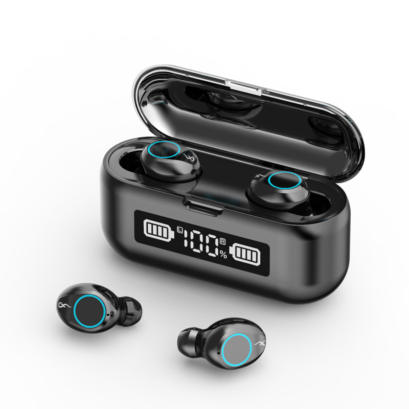 Тру Блу зуб наушники-вкладыши Tws с наушники F9 наушники F9-5 In-ear гарнитура Беспроводная связь Bluetooth наушники с внешний аккумулятор Power Bank