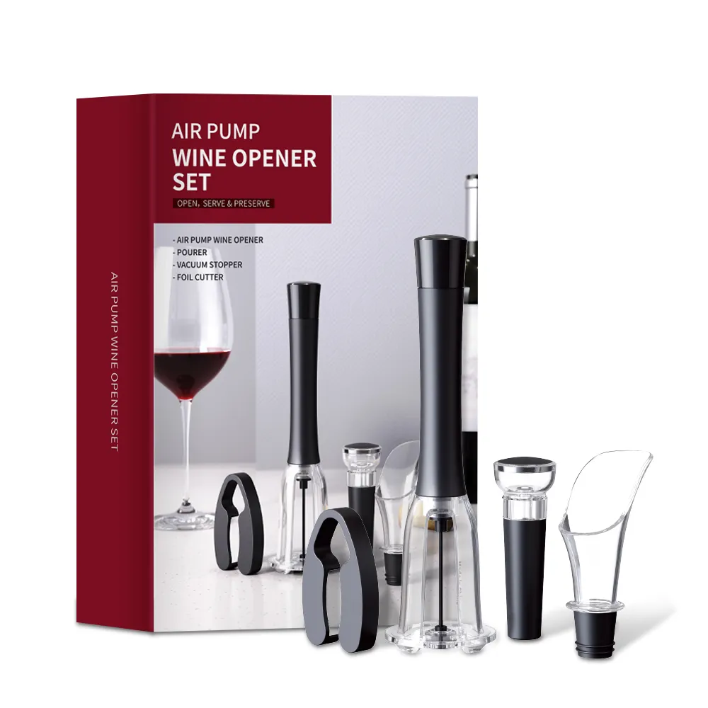 Best Gift Safety Technology Air Pump Opener Corkscrew And Wine Stopper Set