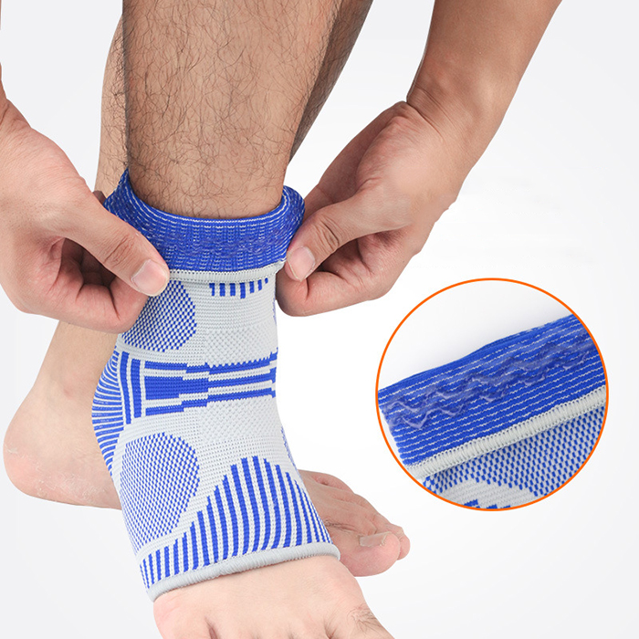 Adjustable breathable compression ankle support brace for running walking