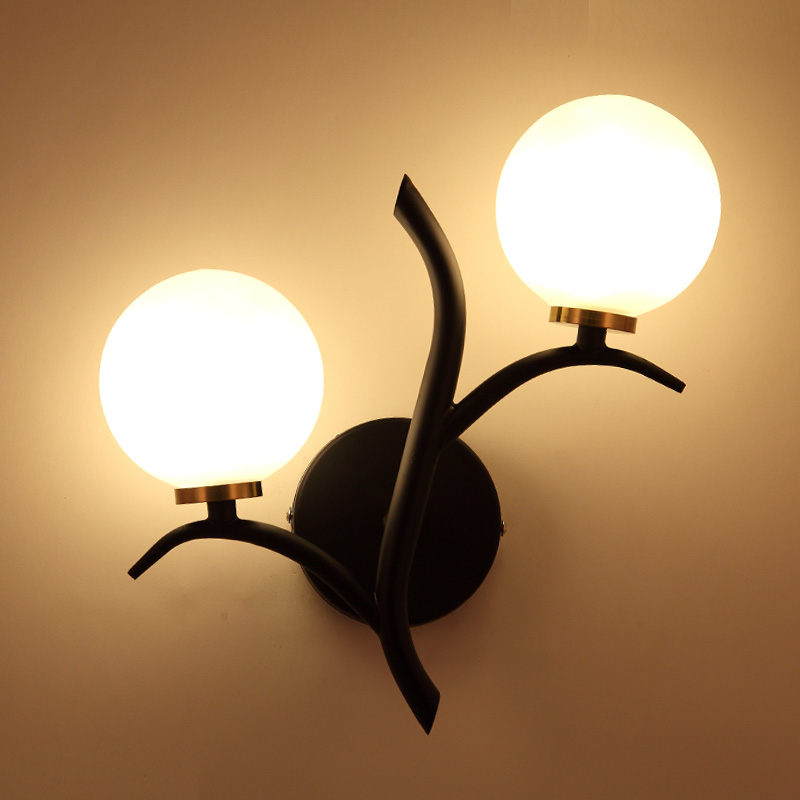 European Style Restaurant Corridor Wall Lamps Nordic Luxury Indoor Art Decoration Wall Light Metal Glass Led Wall Lamp Lighting