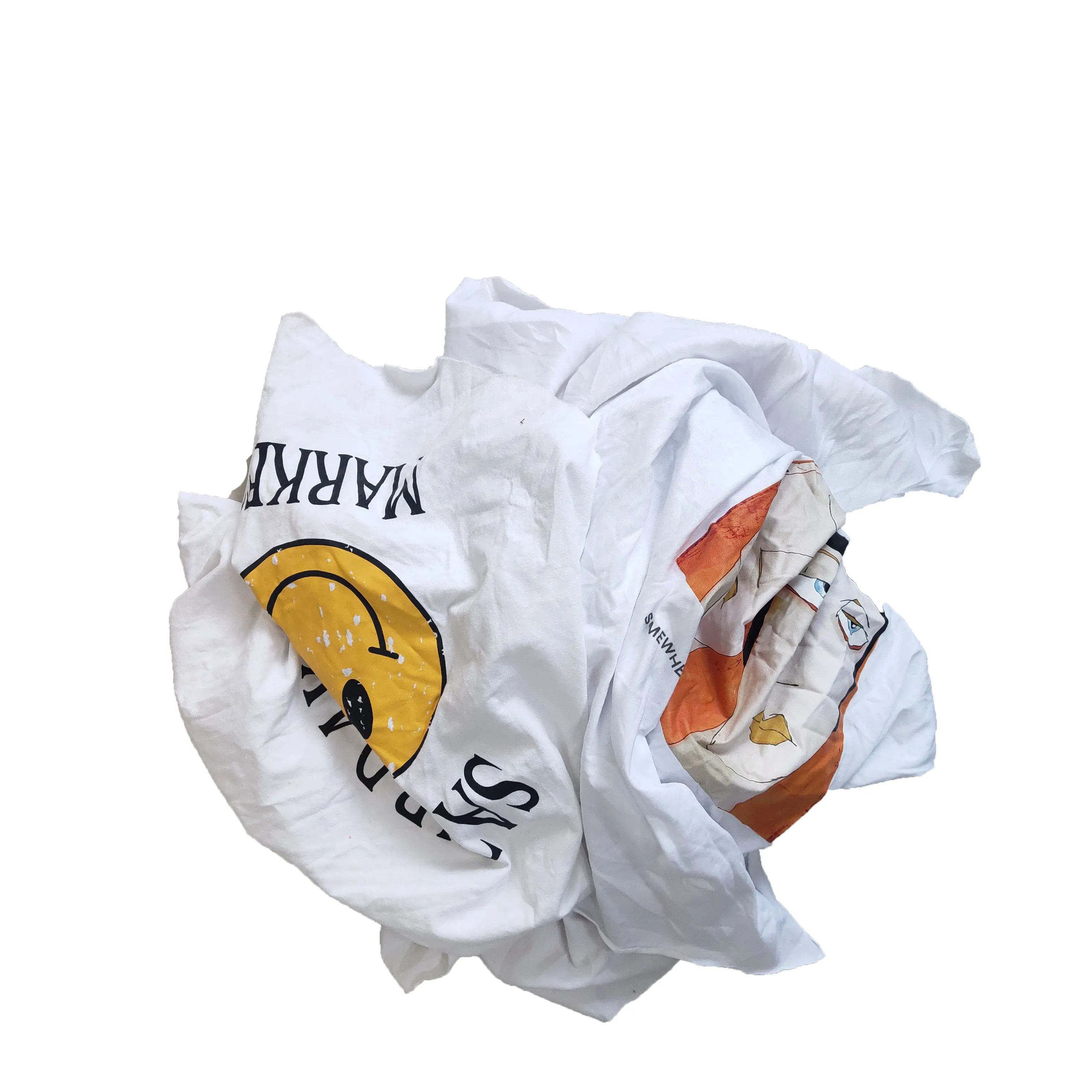 Industrial Using Cleaning Rags Oil Absorbent Printed T shirt Rags Marine Cotton Wiping Rags