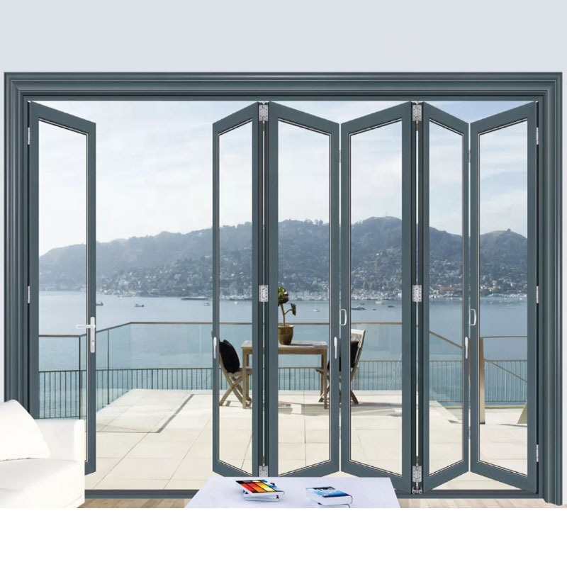 High End Modern Design Outdoor Balcony Aluminum Folding Glass Doors