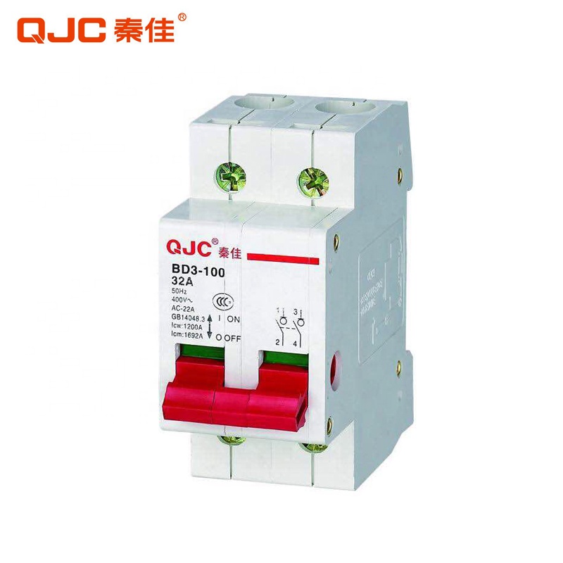 QJC Оптовая OEM и ODM BD3-100 Т-образным ремешком 32A Однофазный AC DC Миниатюрный автоматический выключатель