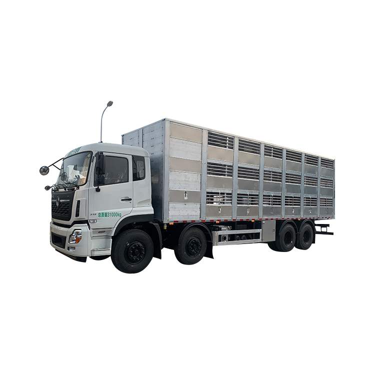 Dongfeng, алюминий, 465 лошадиных сил, 3 этажа, 9,6 м, 8x4, грузовик для перевозки скота, домашней птицы, свиней, животных с хвостовой доской