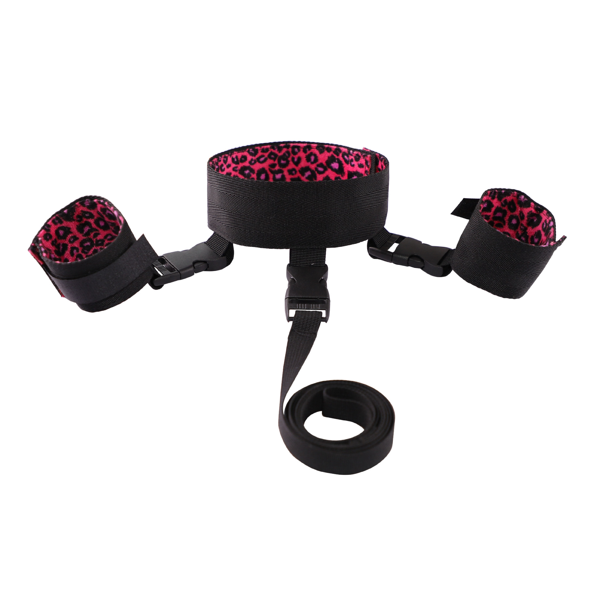Adult Toy Leopard Pu Leather Neck Restraint Fetish Slave Neck Collar With Leash Bdsm Bondage