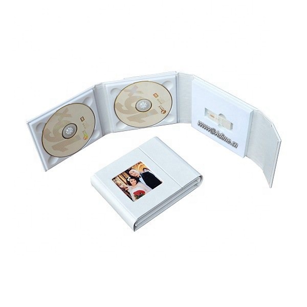 Свадебный кожаный чехол на заказ с флэш-накопителем CD DVD USB для фотостудии