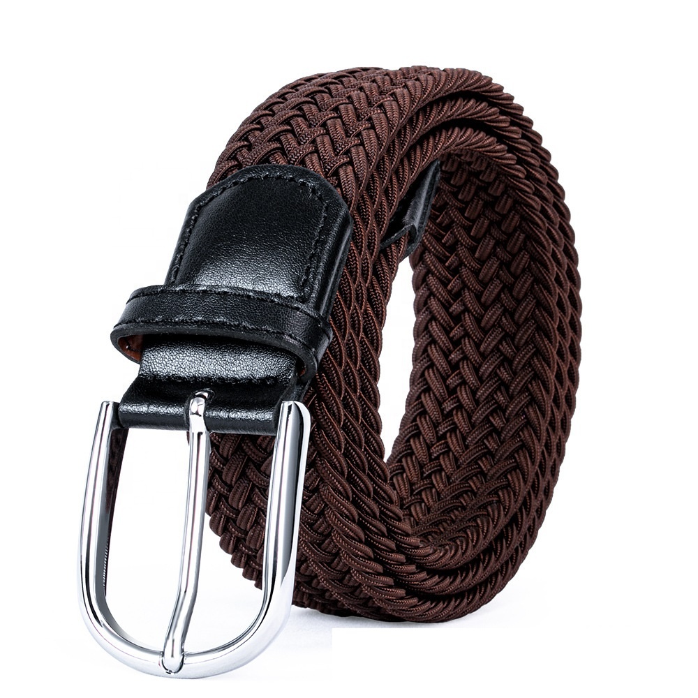 Customized Wholesale Polyester Knitted Elastic Rayon Braided Men Rope Fashion Casual 2020 Fabric Belt