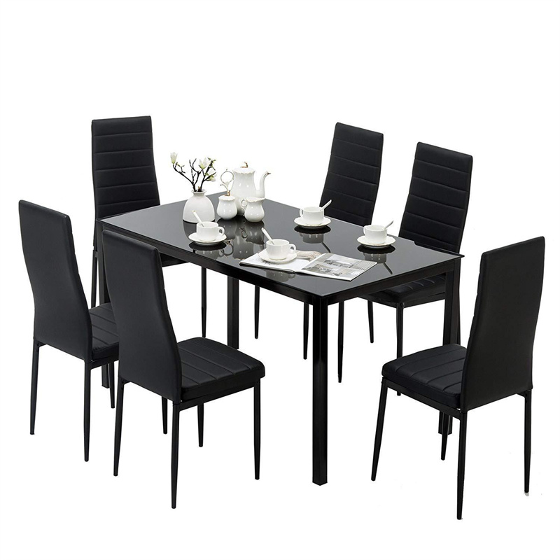 Wholesale Dinning Room Furniture legs Modern 6 Chairs Dining Table Set
