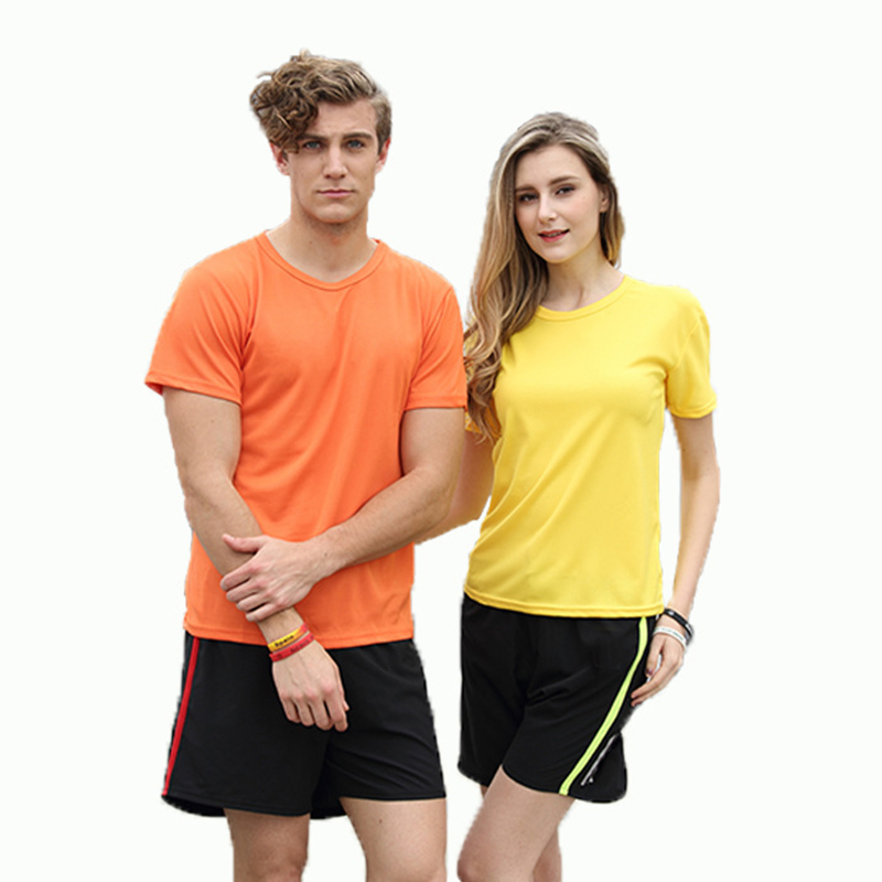 Men's And Women's Solid Color Custom Design Logo T-shirt Round Neck Sport Simple T-shirts