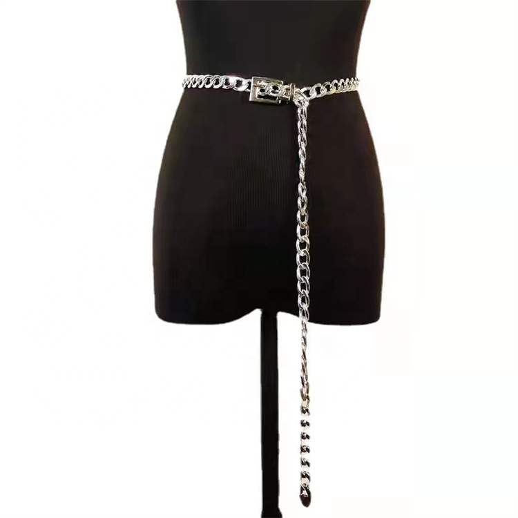 Simple Thick Fashion Pants Chain Personality Match Body Chain Punk Metal Chain Single Layer Belt