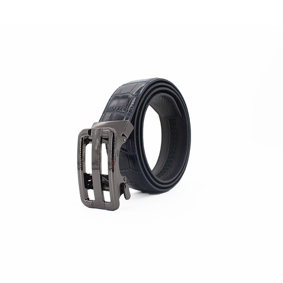 2021 factory Wholesale Custom High Quality Crocodile Texture Belt Man Automatic Genuine Leather Belt