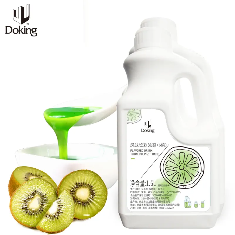 Doking Hot Product Plastic Bottle of 6X Kiwifruit Flavored Drink Thick Pulp