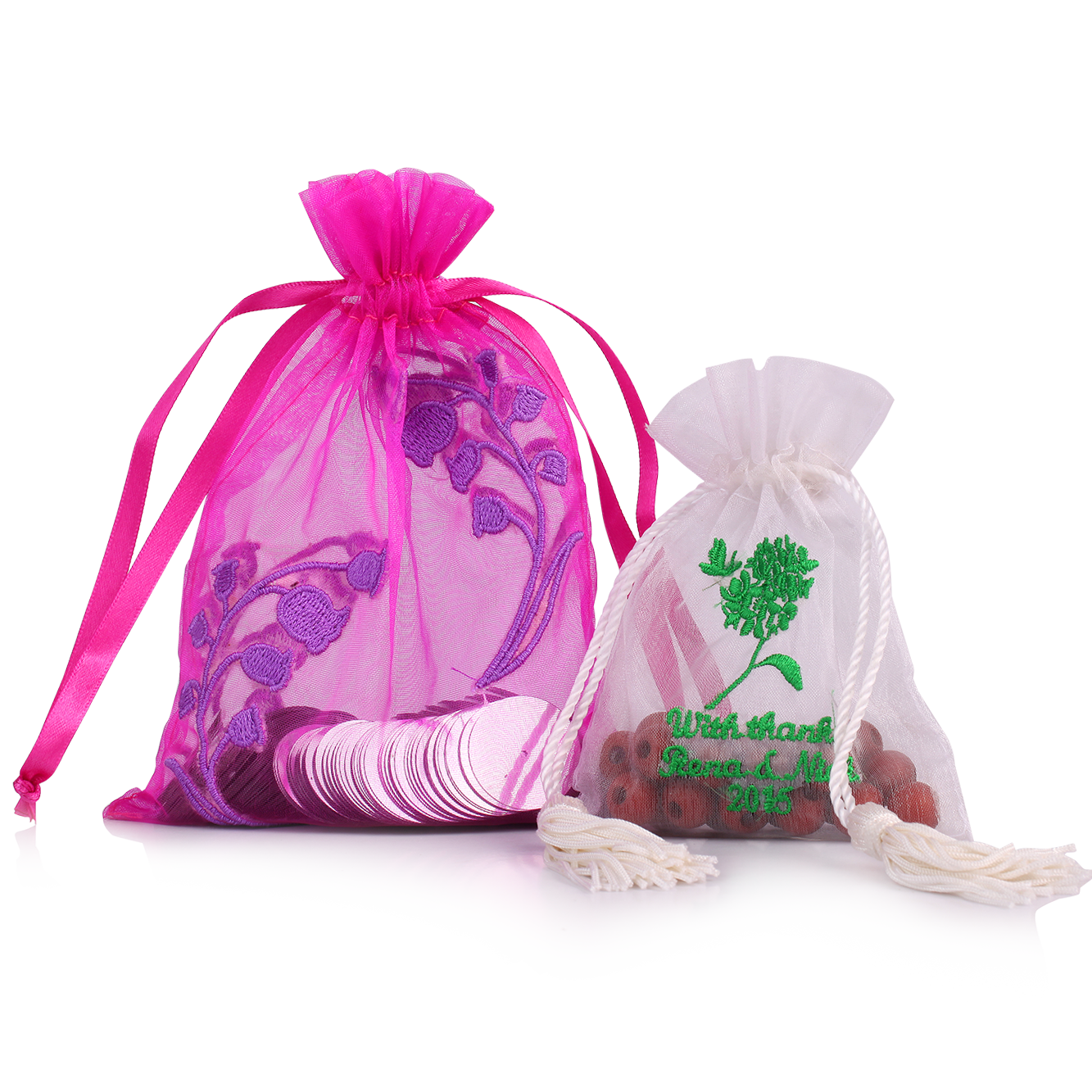 Colorful Drawstring Jewelry Organza Gift Bags organza Pouches for Wedding Party Christmas Gifts Candy Bags