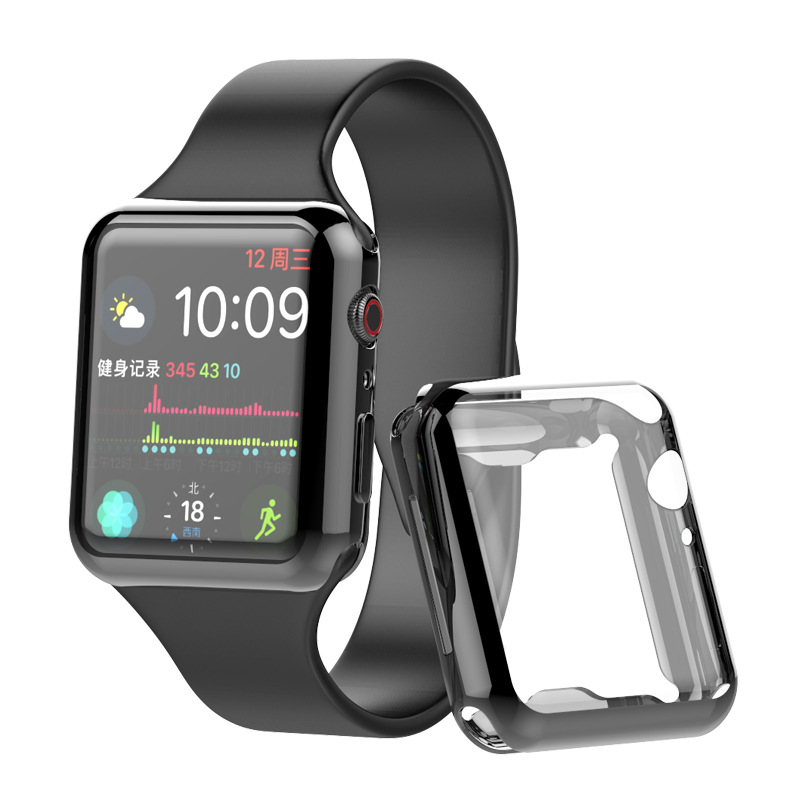 Чехол для часов из ТПУ с покрытием для Apple Watch 5/4 44 мм 40 мм, силиконовый чехол с полной защитой для iWatch Series 4 5