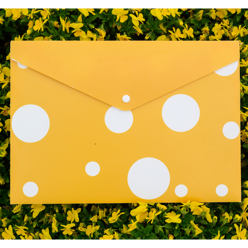 Clear Document folder with Snaps Buttons printing Document Bag Envelope File Folder with Custom designs