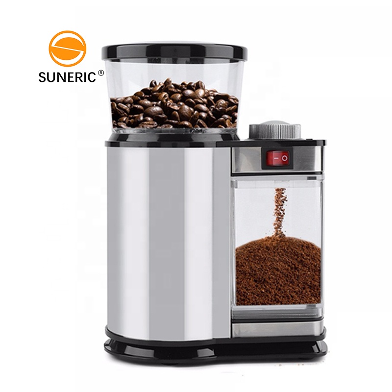 Household electric burr coffee grinder espresso bean grinding machine electric coffee grinder