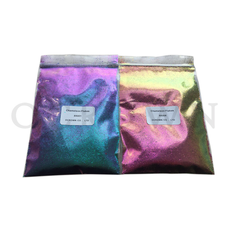 Chameleon flakes multi chrome mica pigment color shift flake powder