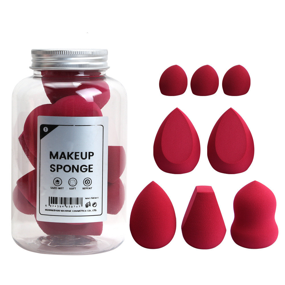 Multicolor 8 Pieces Latex-free Makeup Sponge Set Makeup Blender Sponge Blender Foundation Powder Makeup Sponge Set With Bottle