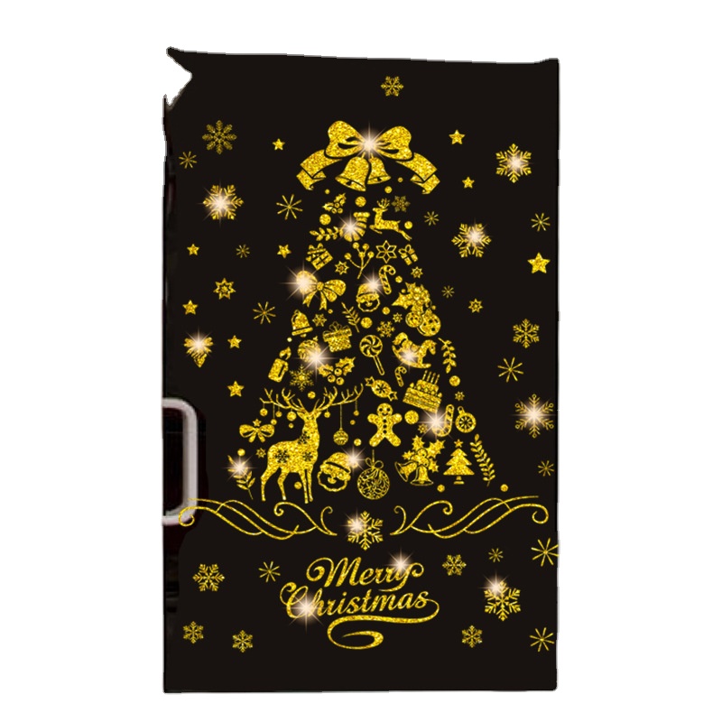 Christmas glue-free electrostatic stickers window decoration Christmas window stickers shopping mall hotel decoration