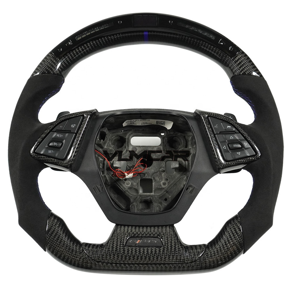 Изготовленный На Заказ Alcantar углеродное волокно светодио дный руль для Chevrolet Corvette Camaro racing wheel convertible