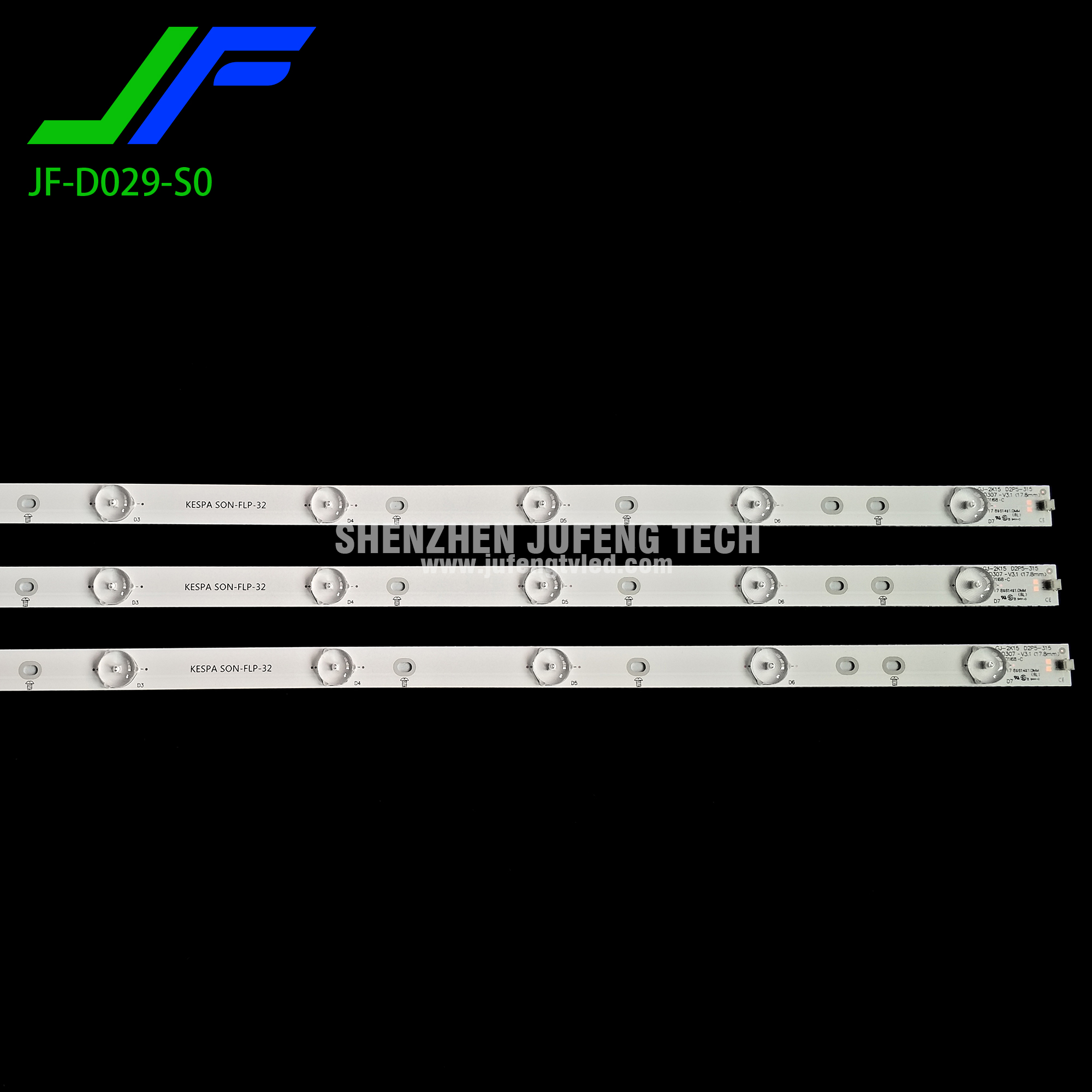 АОС 32 "kespa SON-FLP-32 GJ-2K15 D2P5-315 D307 -V3.1 (17,8 мм) 01I68-C 17,8*614*1,0 м JF-D029 S0 ЖК-телевизор Светодиодная подсветка полосы