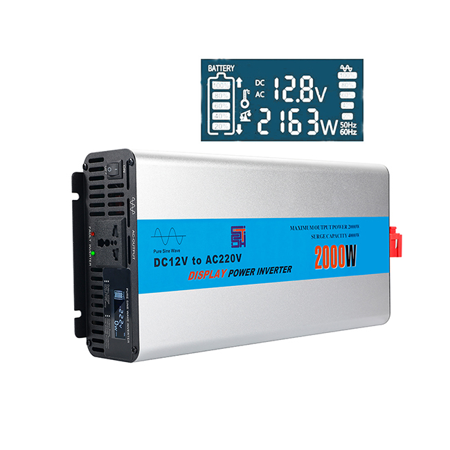 Умный Телевизор с ЖК дисплеем постоянного тока 12V к переменному току 220V 2000 W инвертирующие усилители мощности 2000 Вт Чистая синусоида Инвертор