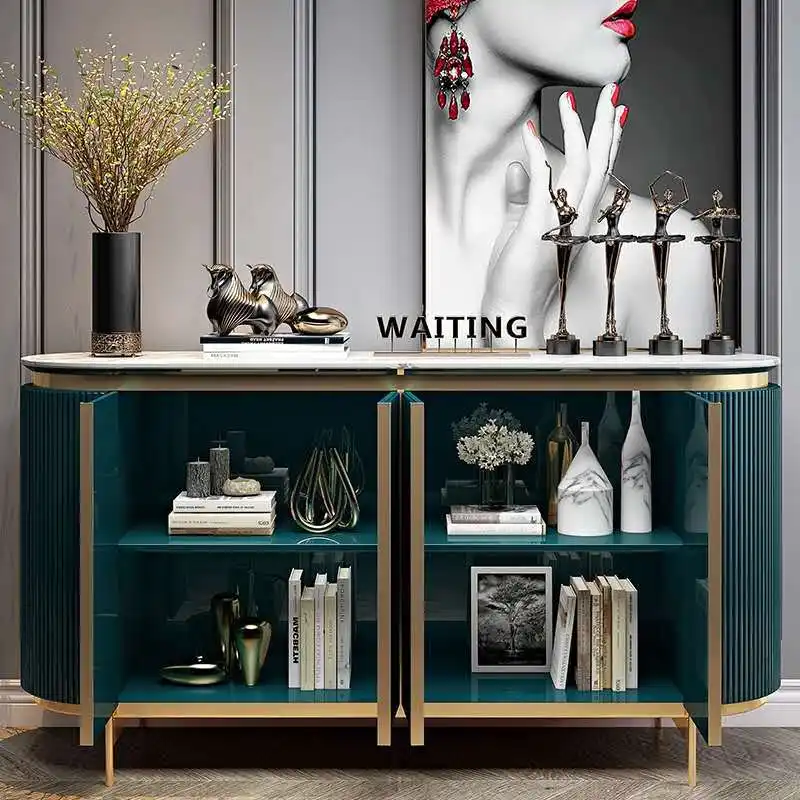 Green color luxury design hot sale luxury sideboard cabinet modern furniture for dining room