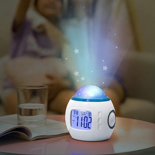 KH-CL025 подарок, детский музыкальный синий светодиодный лазерный ночник, Звездный проектор с часами
