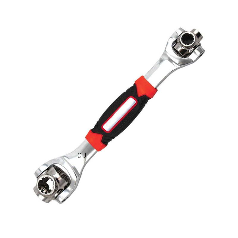 Allen Key CJ 48-in-1 Multifunctional Socket Tiger Multi-angle Wrench with 6 Corners 360-Degree Rotating Head Rubber Handle