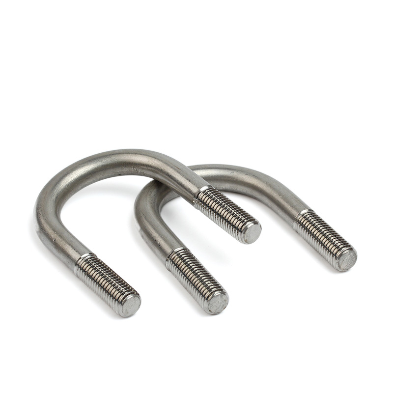 High Strength M10 Stainless Steel U Bolts Nuts Industrial U Shape Pipe Clamp 40mm/50mm Length Plain Finish Din/Gb M3/M4