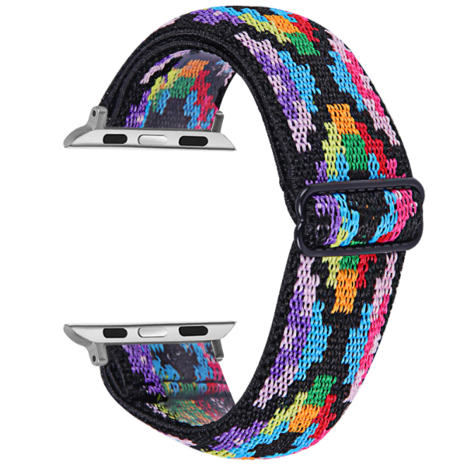 Для Apple Watch Band 12345 поколение Плетеный Регулируемый эластичный ремешок для часов Регулируемая пряжка